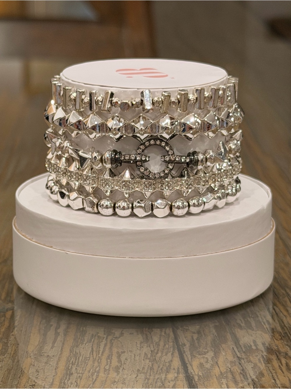 Bomb Party Bracelets New! Personally Curated Stack on Silver with Hematite